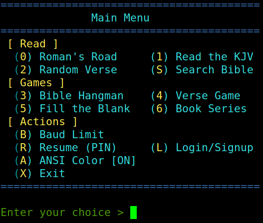 TelnetBible screenshot